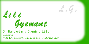 lili gyemant business card